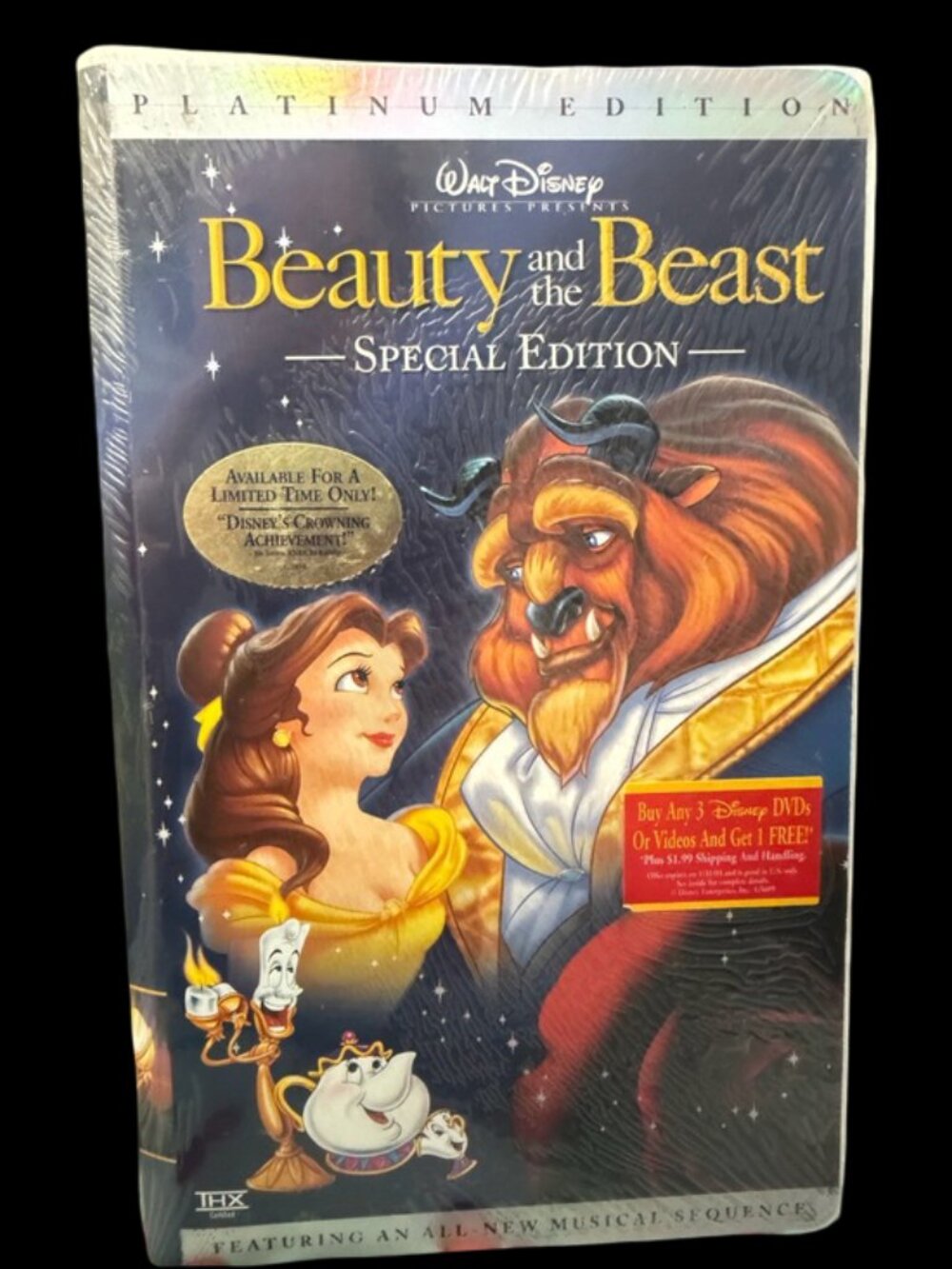 Disney Beauty and the Beast VHS 2002 Platinum Edition Factory Sealed